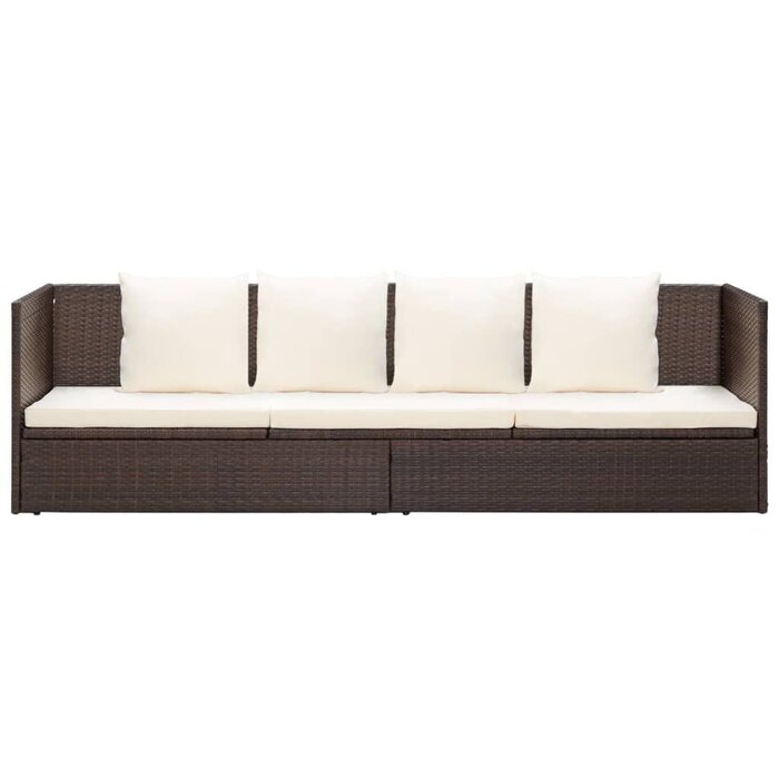 Vidaxl Luxuriöse Poly-Rattan Gartenliege Braun - Jetzt bis zu 35% sparen