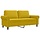 2-Sitzer Sofa 140 cm in Gelb - Samt-Look - Jetzt bis zu 35% sparen