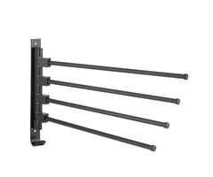 Viking Choice Schwenkbarer Handtuchhalter Schwarz - 4 Arme - Wandmontage - bis zu 47% Rabatt