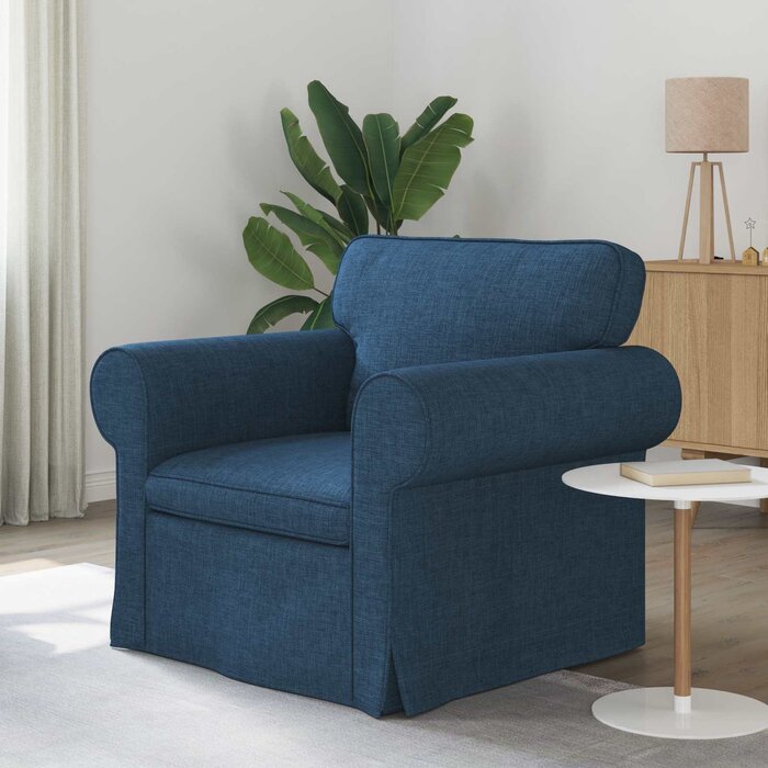 Vidaxl Modernes Sofa 60 cm in Blau - Robuster Metallrahmen - bis zu 35% Rabatt