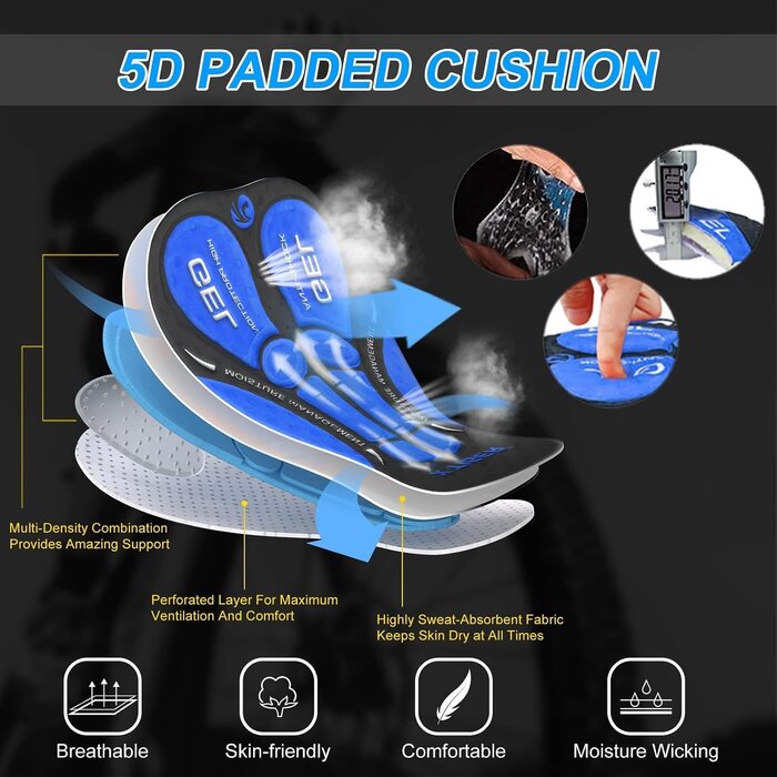 Ergonomische Fahrradhose mit 5D-Gelpolster - Unisex - bis zu 30% sparen