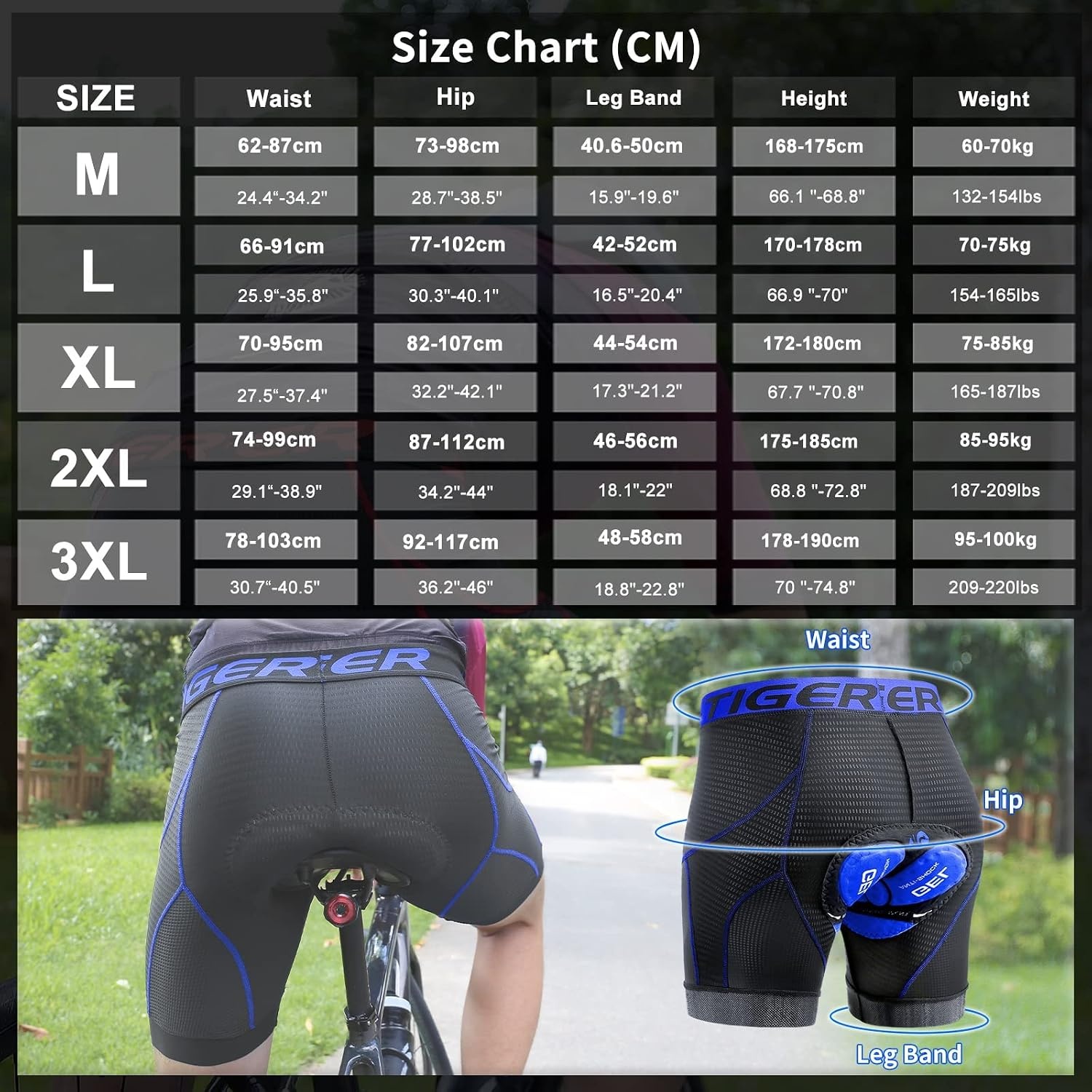 Ergonomische Fahrradhose mit 5D-Gelpolster - Unisex - bis zu 30% sparen