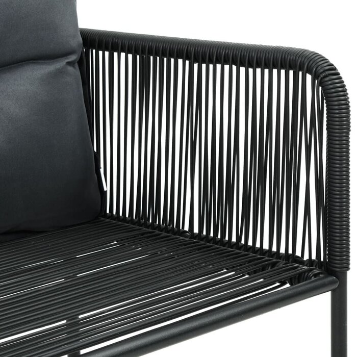Vidaxl Gartenstühle 2er-Set aus Poly-Rattan Schwarz - Outlet bis zu 35% Rabatt