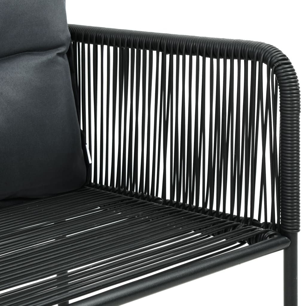 Vidaxl Gartenstühle 2er-Set aus Poly-Rattan Schwarz - Outlet bis zu 35% Rabatt