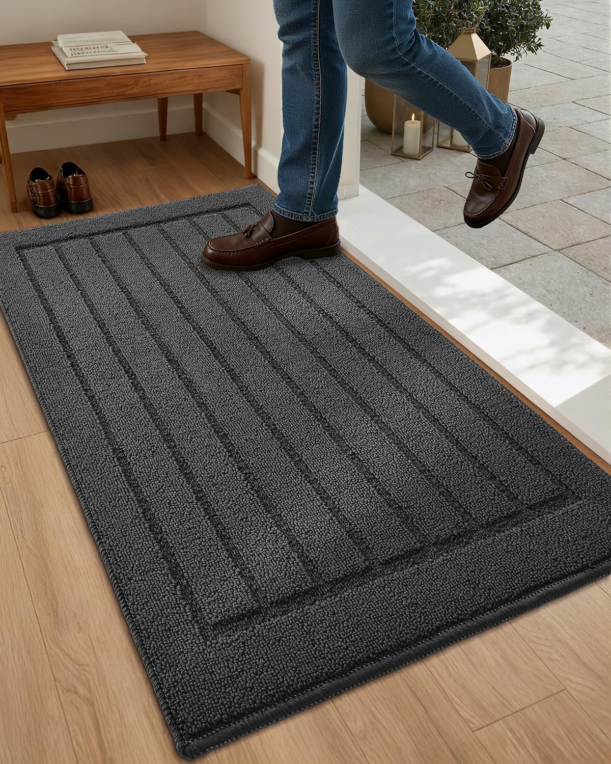 Moderner Küchenläufer 44x150 cm - Grau, Rutschfest & Waschbar - bis zu 28% Rabatt