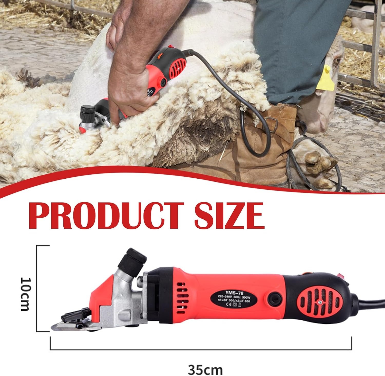 Profischermaschine für Schafe & Pferde | 900W | bis zu 34% Rabatt