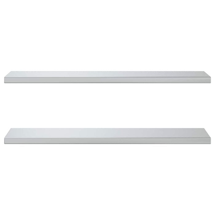 Vidaxl 2er Set Edelstahl Wandregale 100x30 cm - Silber - bis zu 34% sparen