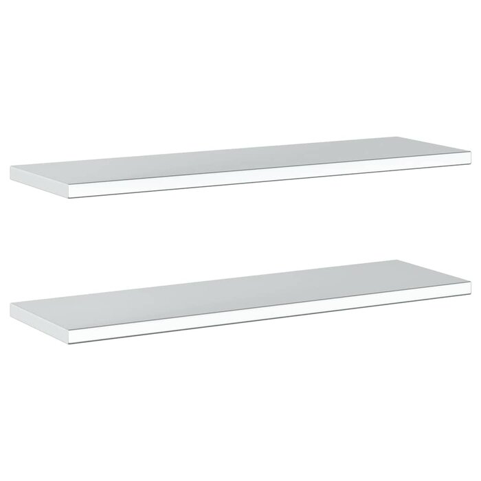Vidaxl 2er Set Edelstahl Wandregale 100x30 cm - Silber - bis zu 34% sparen