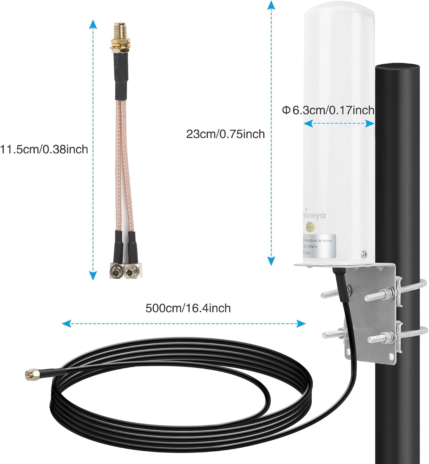 4G LTE Outdoor-Antenne 10-12dBi High Gain mit Adaptern - bis zu 33% reduziert