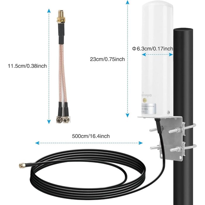 4G LTE Outdoor-Antenne 10-12dBi High Gain mit Adaptern - bis zu 33% reduziert