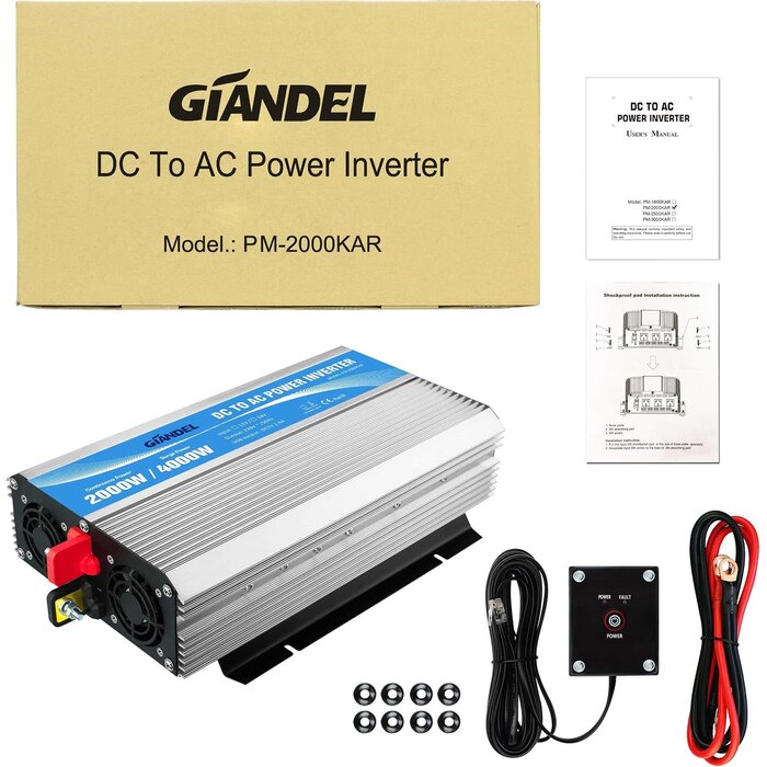 Spannungswandler 2000W 12V auf 230V mit Fernbedienung - bis zu 34% Rabatt