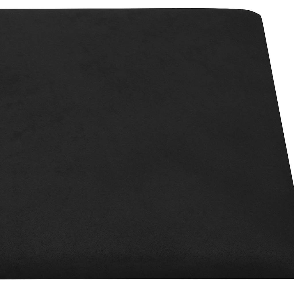 Vidaxl 12er Set Samt Wandpaneele 60x30 cm - Schwarz - bis zu 33% reduziert
