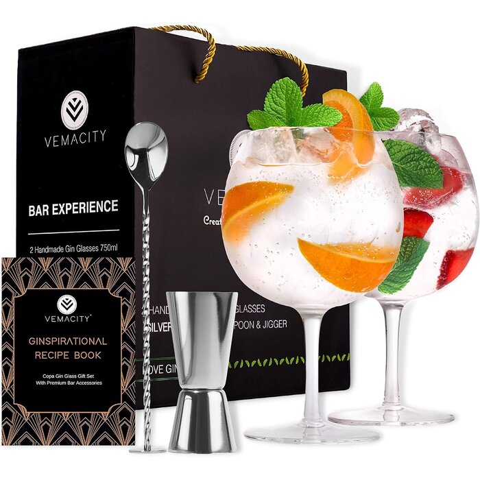 Gin Tonic Glas-Set im Copa-Design, 550 ml - Jetzt bis zu 31% sparen