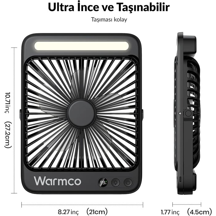 Tragbarer Camping-Ventilator 20.000 mAh mit LED - Bis zu 34% sparen