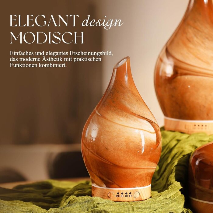 Design Aroma-Diffuser & Luftbefeuchter, Glas, 7 LED-Farben - bis zu 33% sparen