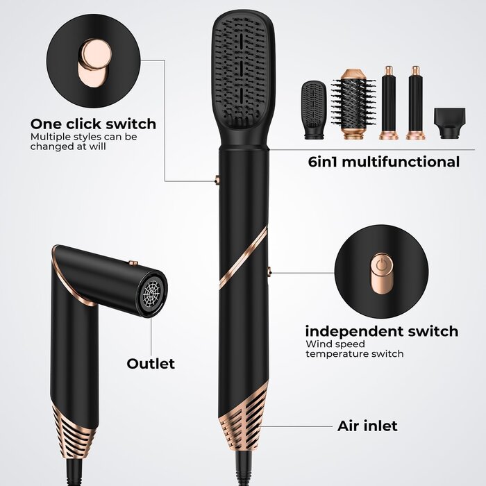 5-in-1 Warmluftbürste & Airstyler - 1000W - Sparen Sie bis zu 33%!