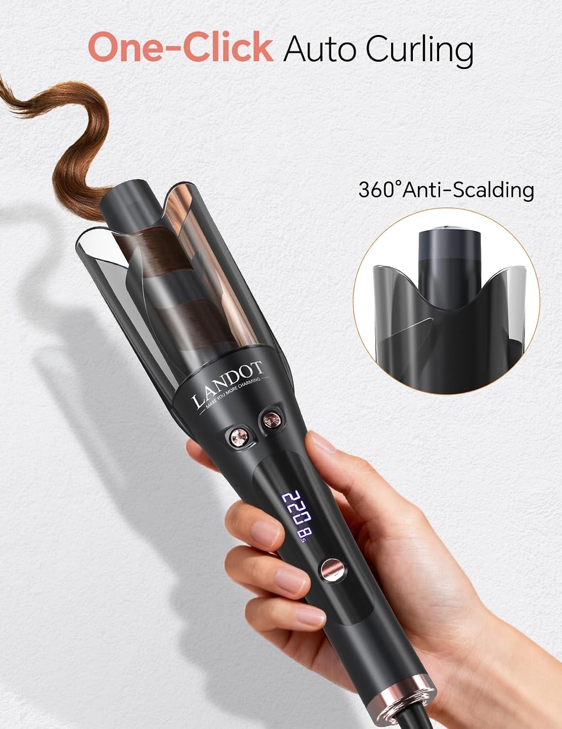 Automatischer Lockenstab 25 mm - Bis zu 33% Rabatt auf Retouren