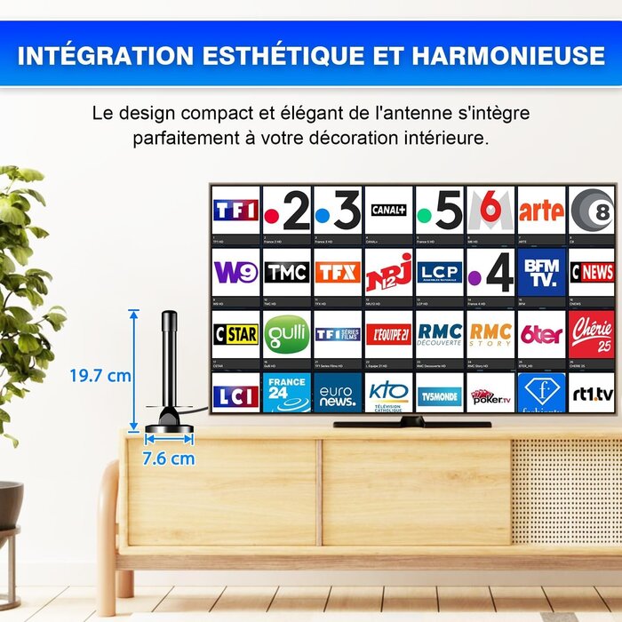 DVB-T2 Zimmerantenne 4K Full HD mit Verstärker - Jetzt bis zu 26% Rabatt