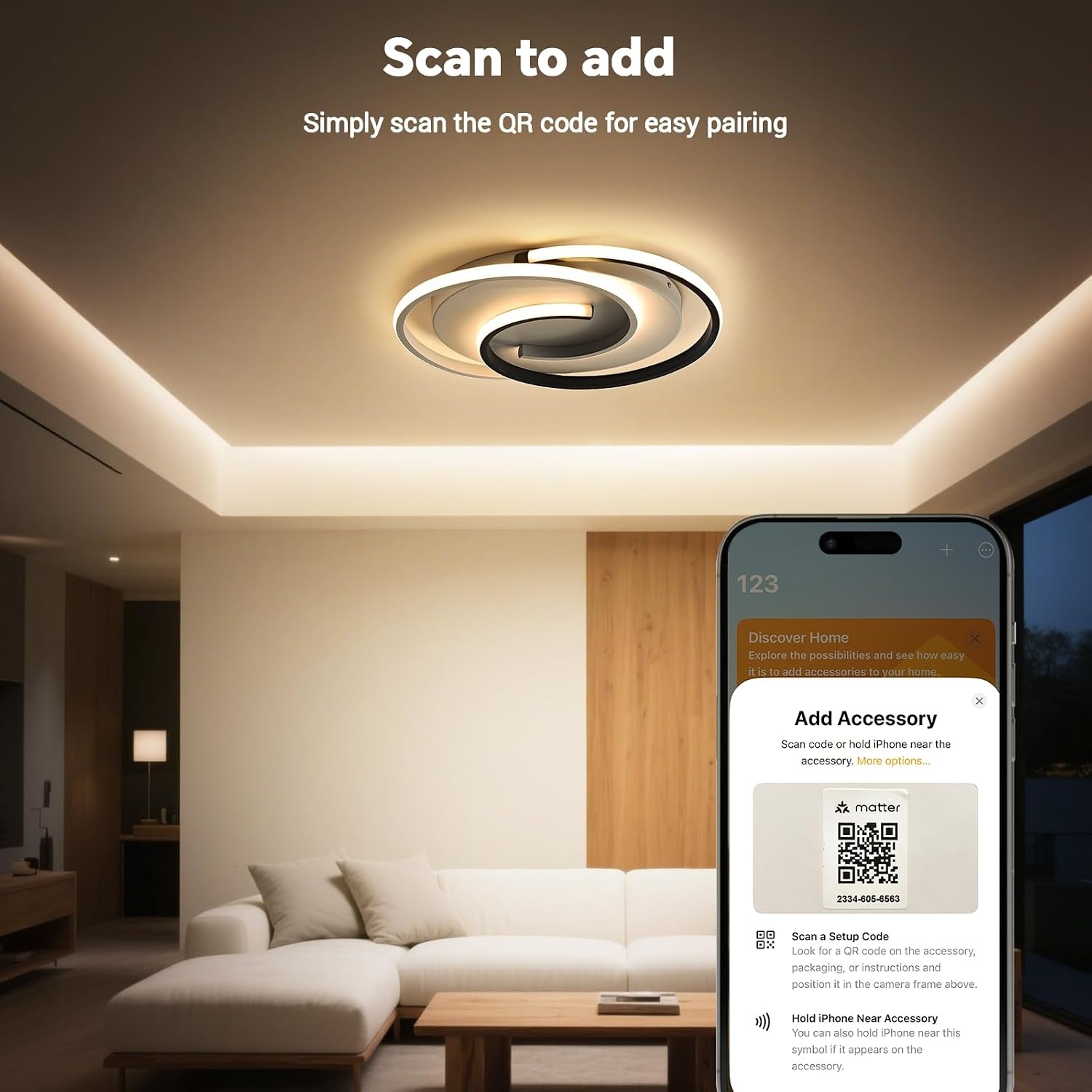 Smarte LED-Deckenleuchte, 32W, Ø 40cm, dimmbar, Matter-kompatibel - bis zu 34% sparen