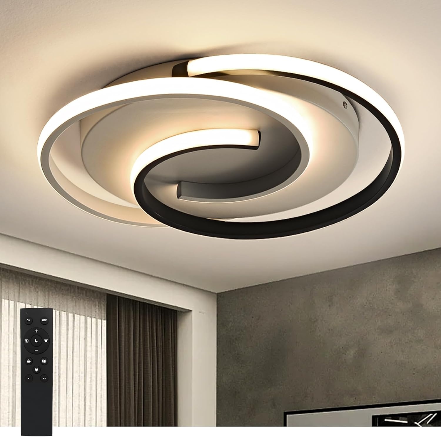 Smarte LED-Deckenleuchte, 32W, Ø 40cm, dimmbar, Matter-kompatibel - bis zu 34% sparen