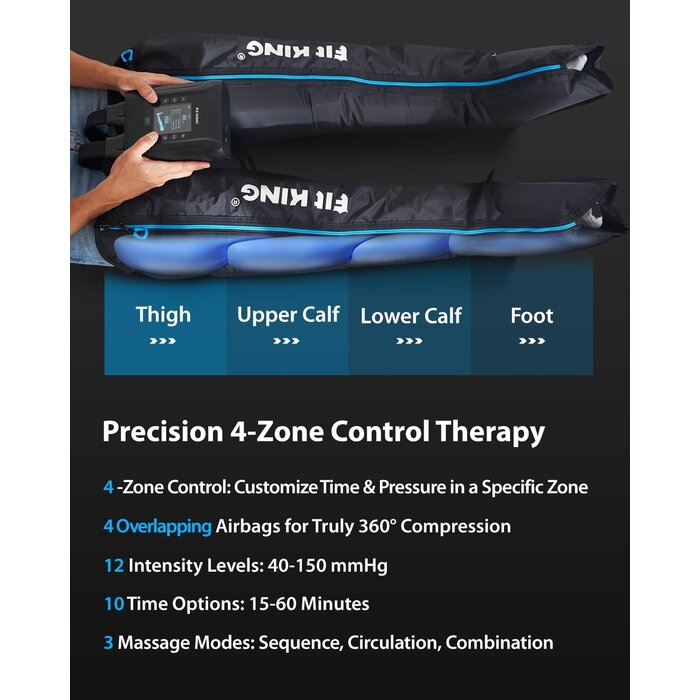 Kabelloses Beinmassage-System mit 4 Kammern - jetzt bis zu 35 % sparen