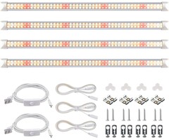 LED-Pflanzenlampe T8 Vollspektrum 60 cm 4er-Set - jetzt bis zu 33% sparen