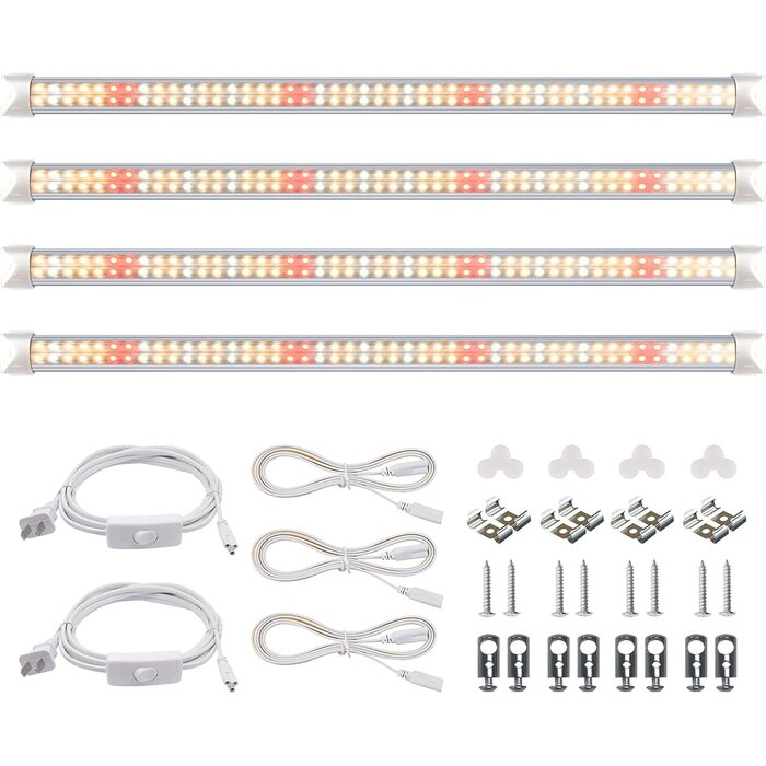 LED-Pflanzenlampe T8 Vollspektrum 60 cm 4er-Set - jetzt bis zu 33% sparen