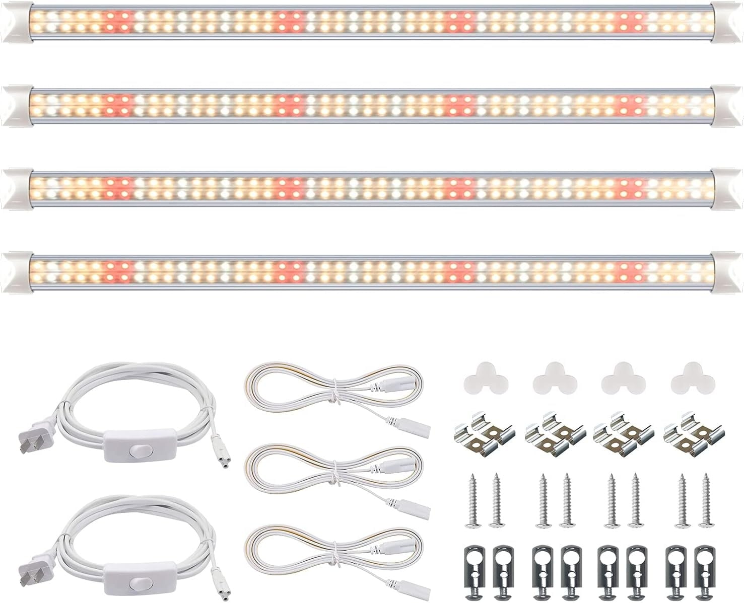 LED-Pflanzenlampe T8 Vollspektrum 60 cm 4er-Set - jetzt bis zu 33% sparen