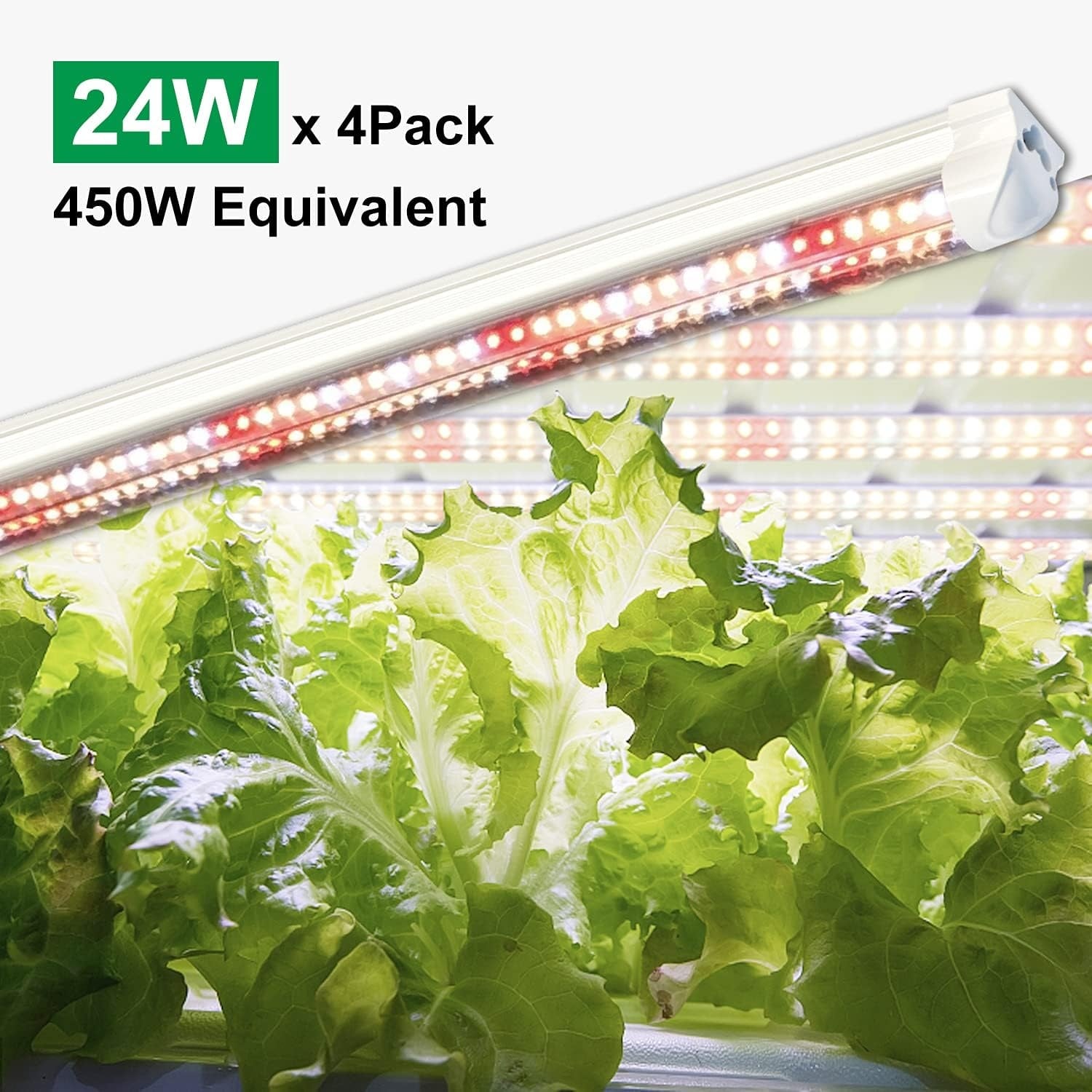LED-Pflanzenlampe T8 Vollspektrum 60 cm 4er-Set - jetzt bis zu 33% sparen