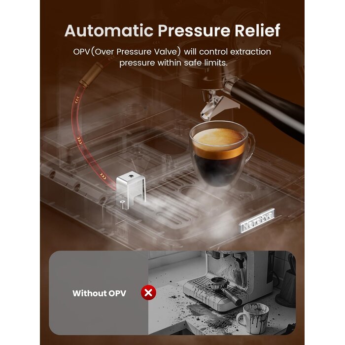Siebträger-Espressomaschine 15 Bar - Edelstahl - Outlet bis zu 35% Rabatt