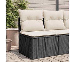 Vidaxl Poly-Rattan Gartenstuhl mit Stauraum - Schwarz - Bis zu 60% Rabatt!