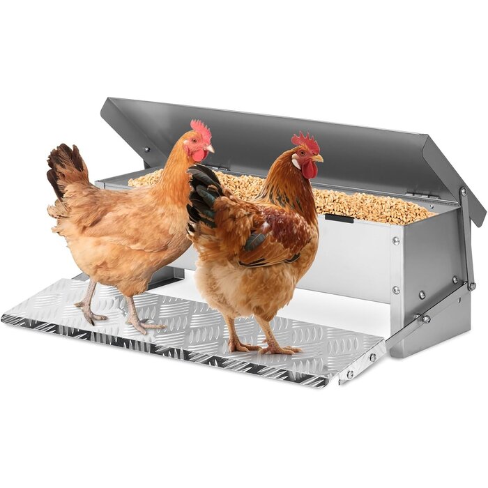 Hühner-Futterautomat 5 kg aus Edelstahl - bis zu 33% Rabatt