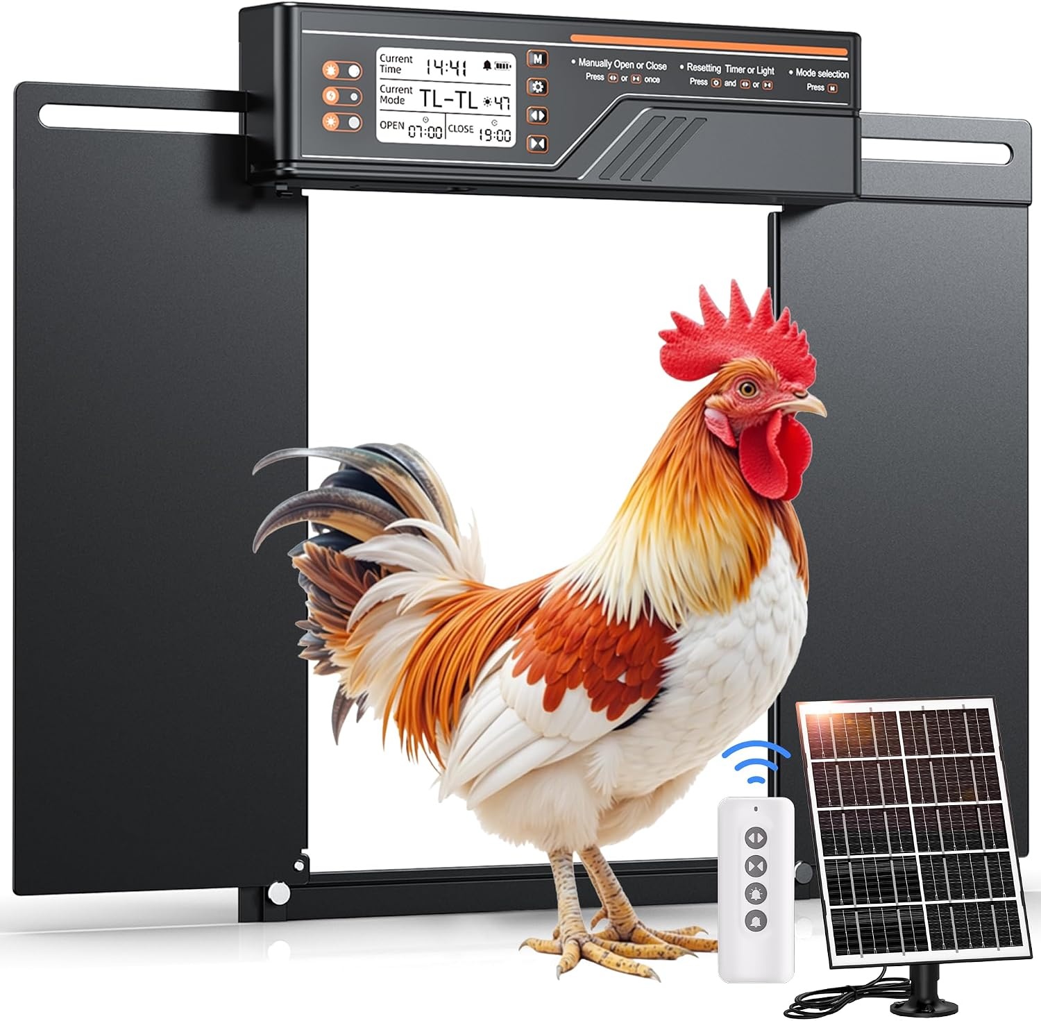 Automatische Hühnerklappe mit Solar & Doppelschiebetür - bis zu 29% Rabatt
