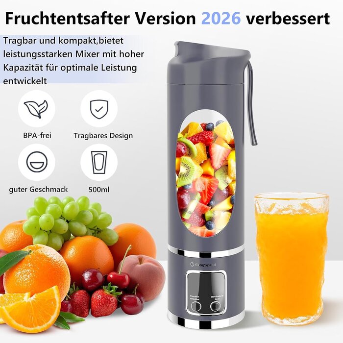 Tragbarer Mini-Mixer 450 ml - Blau | Outlet bis zu 26% reduziert