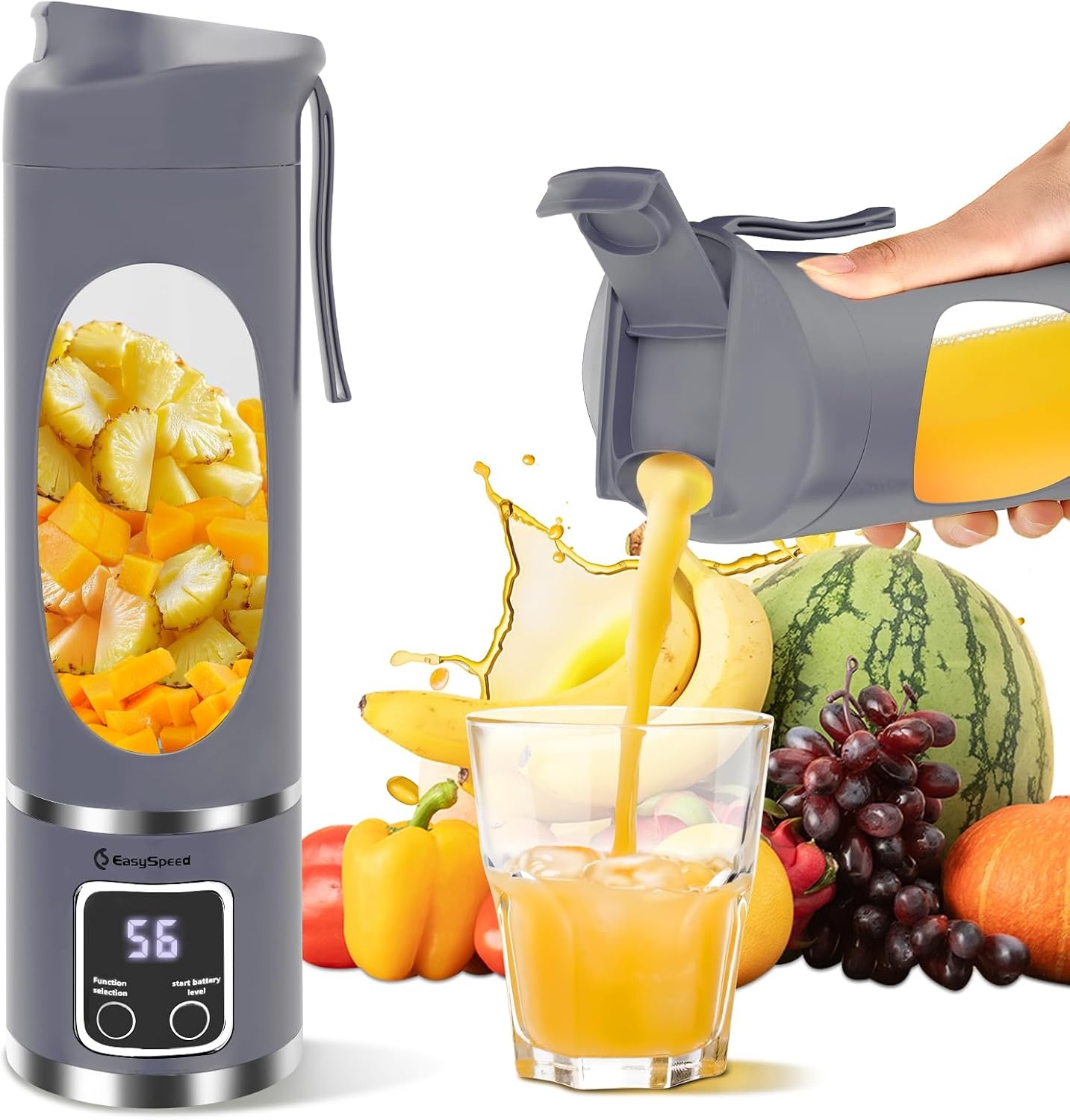Tragbarer Mini-Mixer 450 ml - Blau | Outlet bis zu 26% reduziert