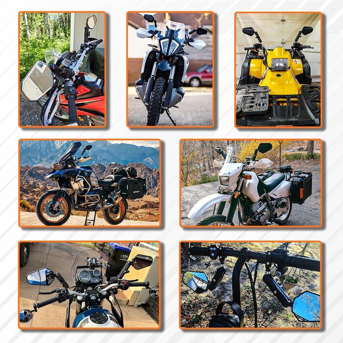 Universal Motorrad Seitenspiegel mit E24-Zulassung - bis zu 28% Rabatt