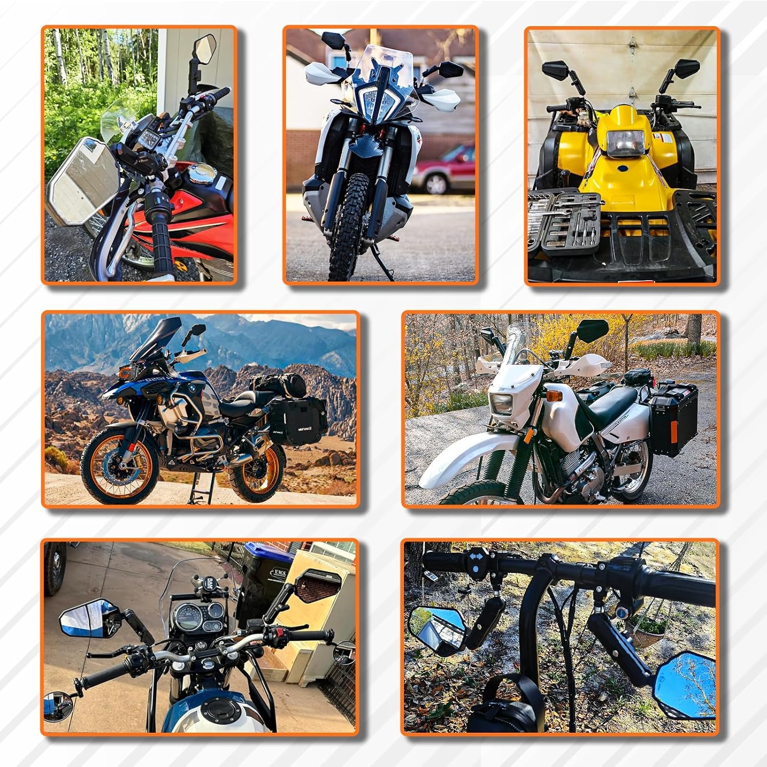 Universal Motorrad Seitenspiegel mit E24-Zulassung - bis zu 28% Rabatt