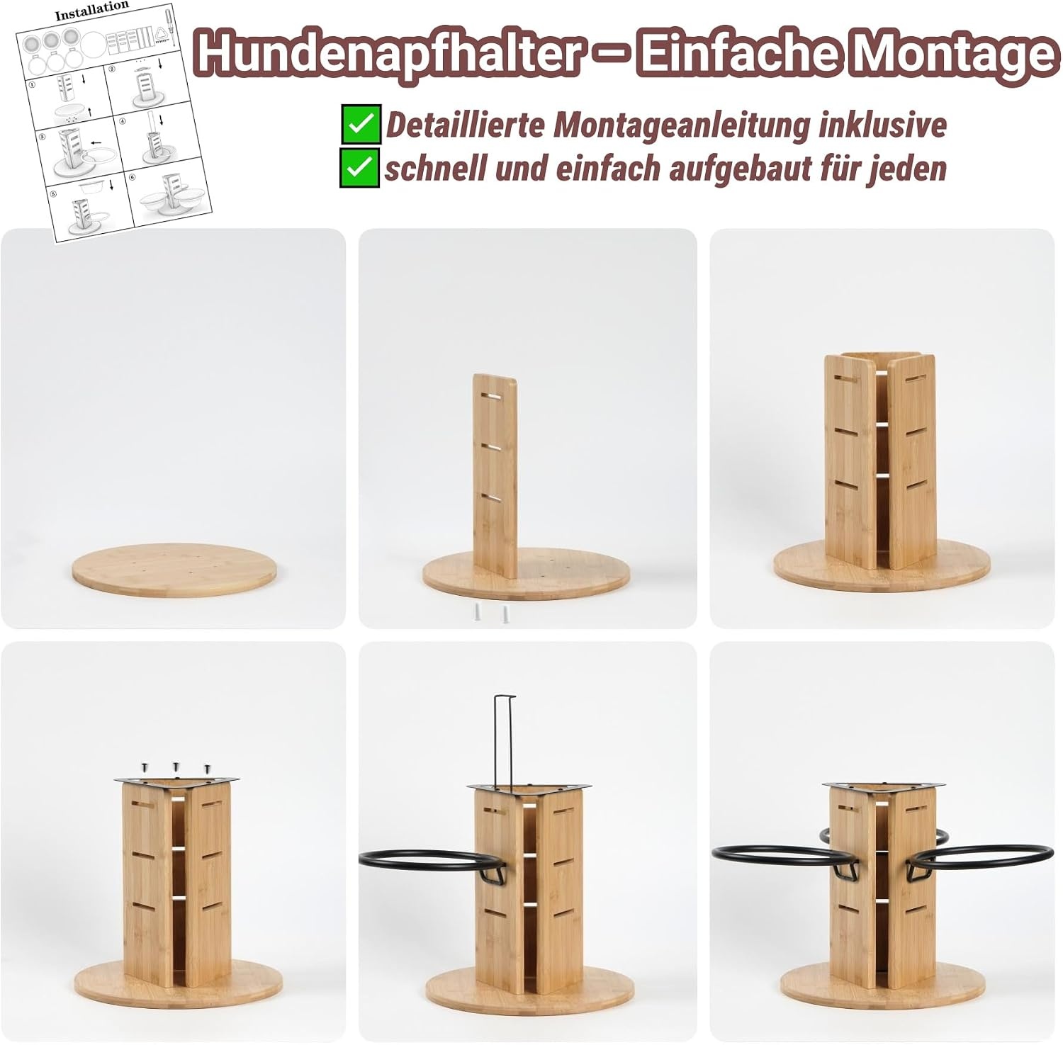Ergonomische Futterstation mit 3 Näpfen - bis zu 32% günstiger