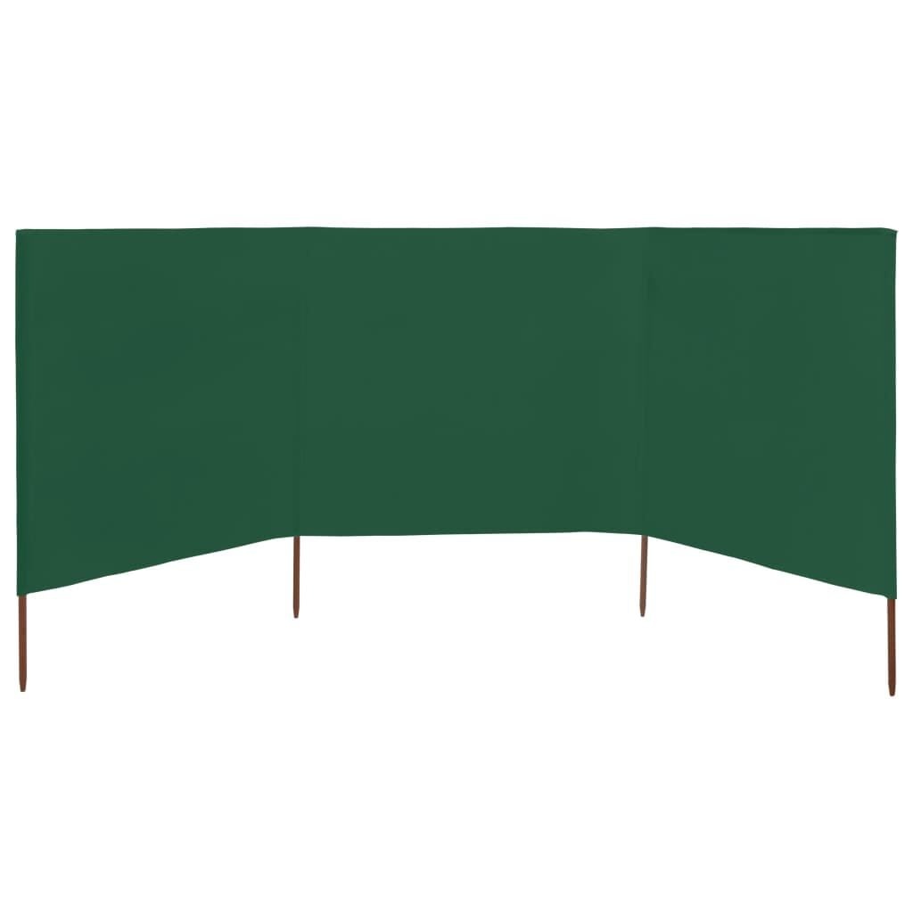 Vidaxl 3-teiliger Windschutz 400x160 cm - Grün - Jetzt bis zu 34% günstiger