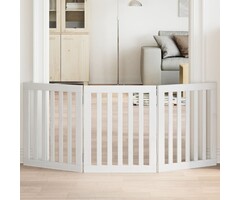 Klappbares Hundegitter 150 cm Pappelholz weiß - bis zu 33 % Rabatt