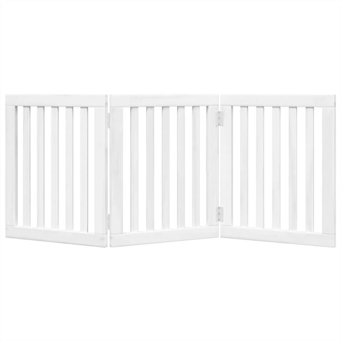 Klappbares Hundegitter 150 cm Pappelholz weiß - bis zu 33 % Rabatt