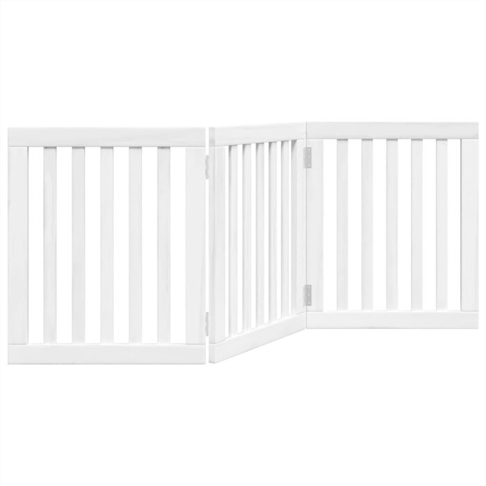 Klappbares Hundegitter 150 cm Pappelholz weiß - bis zu 33 % Rabatt