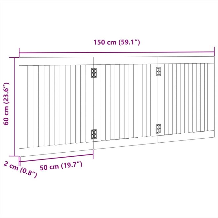 Klappbares Hundegitter 150 cm Pappelholz weiß - bis zu 33 % Rabatt