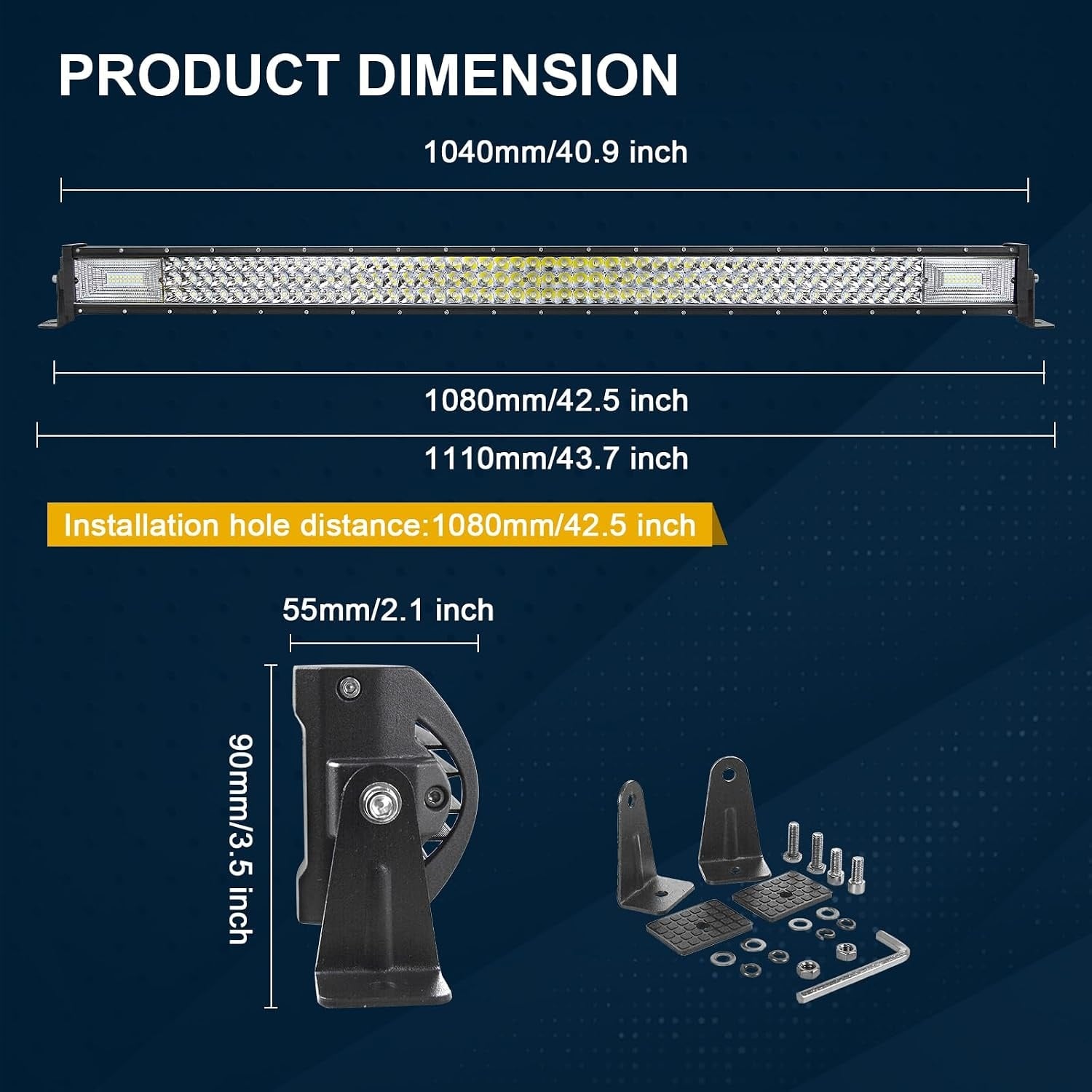 42 Zoll LED-Lichtleiste 540W - Offroad Flutlicht bis zu 34% günstiger