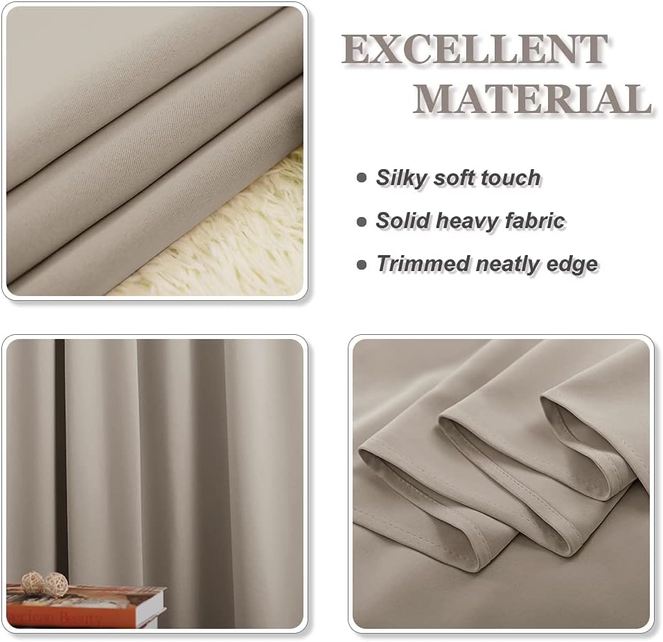 Verdunkelungsvorhänge 2er-Set 140x280cm Sand - bis zu 33% reduziert