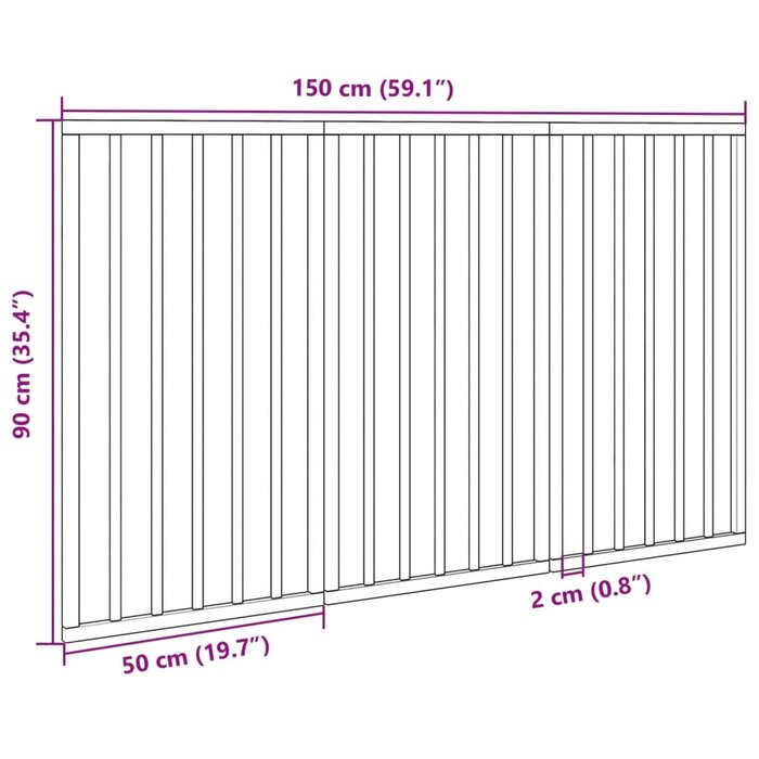 Vidaxl Klappbares Hundegitter aus Holz, 150 cm - bis zu 32% günstiger