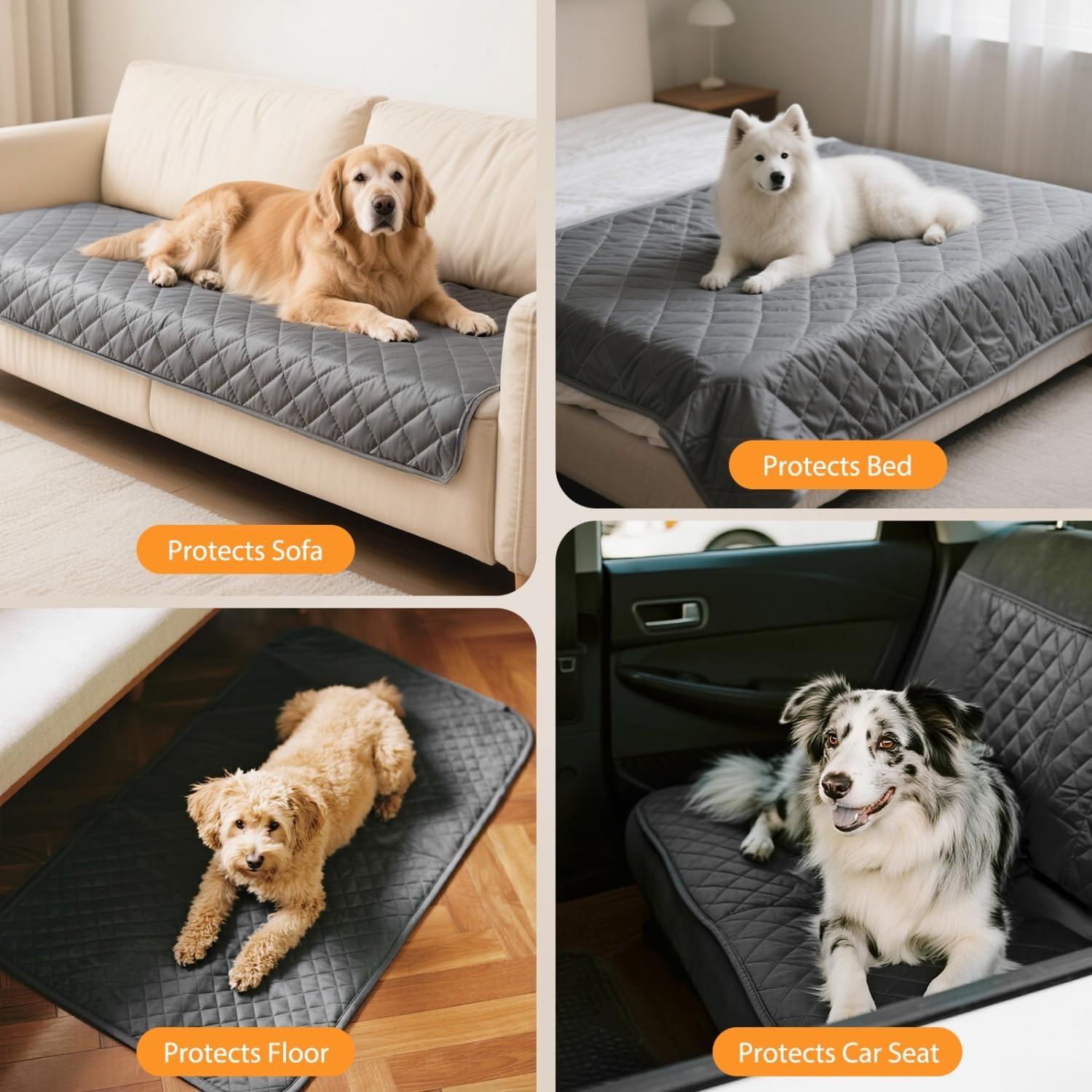 Wasserdichte Hundedecke 208x157cm - Rutschfest für Auto & Möbel - bis zu 28% sparen