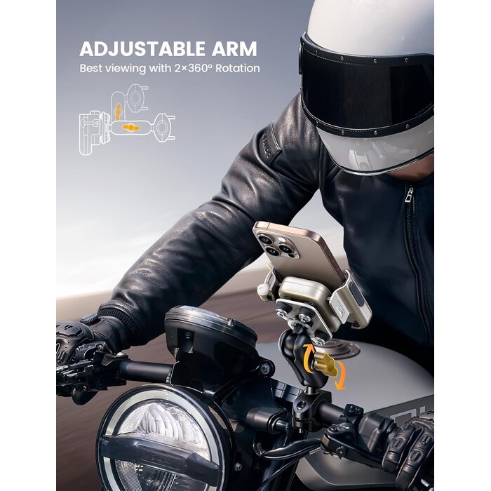 Premium Handyhalterung Motorrad & Fahrrad - Gold - Zinklegierung - bis zu 34% Rabatt