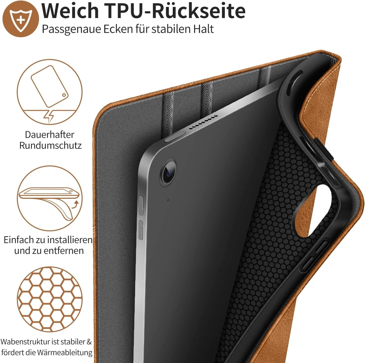 Schutzhülle für iPad 10. Gen (2022) | Kunstleder | Bis zu 31% Rabatt
