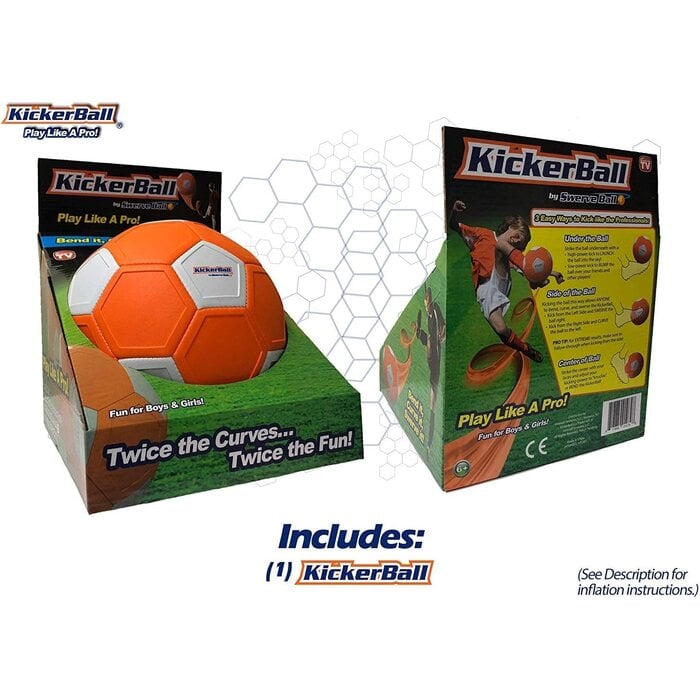Trick-Fußball für Profi-Effet-Schüsse - 22 cm, orange-weiß, bis zu 32% Rabatt